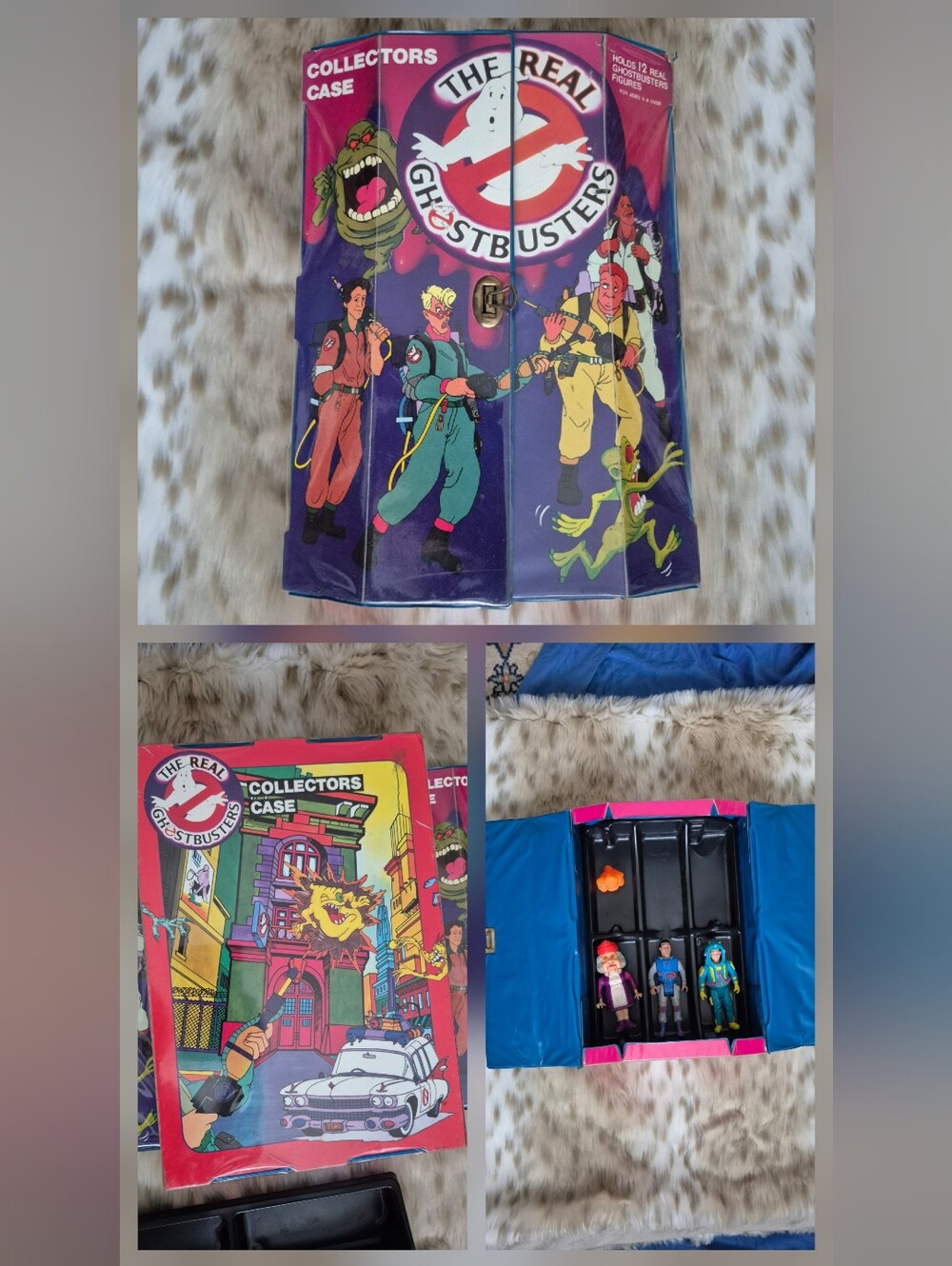 🌙VTG 1988 The Real Ghostbusters Collector Case & Action Figure Lot